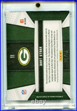 BART STARR 2010 Panini Certified Fabric of the Game Auto Game Used Jersey 23/25