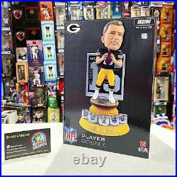 BART STARR Green Bay Packers 5x Super Bowl Champ Ring Base NFL Bobblehead