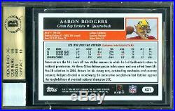 BAS BGS 9.5 Pristine 10 Rc Aaron Rodgers Auto 2005 Topps Rookie Signed Autograph