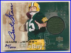 Bart Starr 2000 Upper Deck Game Jersey Greats Auto Packers 24/200