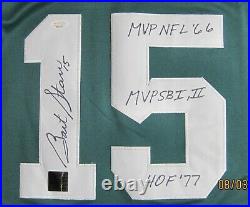 Bart Starr Autographed Green Bay Packers Jersey SuperBowl MVP I & II, HOF, JSA COA