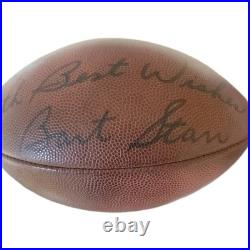 Bart Starr Autographed Wilson Football Packers No Coa PERSONALIZED Ball Inflates