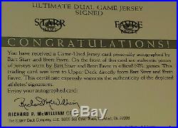 Bart Starr & Brett Favre 2003 Ultimate Collection Dual Auto Jersey /25 Autograph