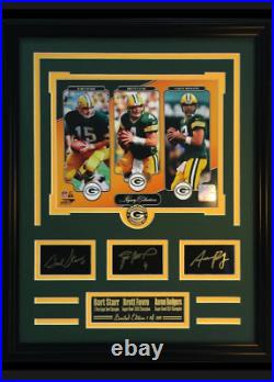 Bart Starr, Brett Favre, Aaron Rodgers Green Bay Packers Legendary Q. B s