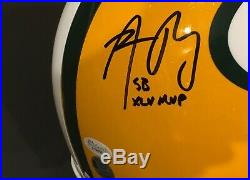 Bart Starr Brett Favre Aaron Rodgers PACKERS Autographed Full Size Pro Helmet