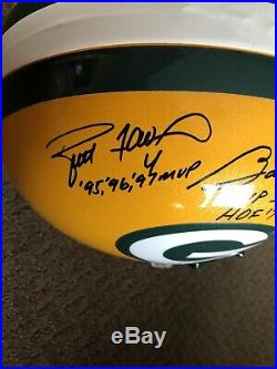 Bart Starr Brett Favre Aaron Rodgers Signed Full Size Helmet Packers JSA LETTER