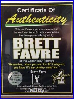 Bart Starr Brett Favre Packers Dual Autographed Riddell Full Size Helmet WithCOA