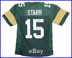 Bart Starr Green Bay Packers Autographed Green Jersey COA