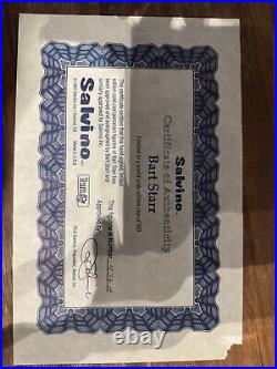 Bart Starr Green Bay Packers, SALVINO, INC, Edition #476/500, With Box & COA