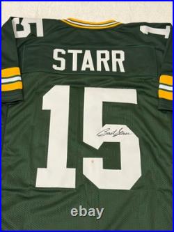 Bart Starr Green Bay Packers Signed Football Jersey with COA