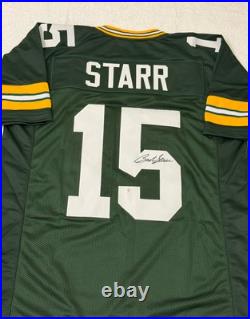 Bart Starr Green Bay Packers Signed Football Jersey with COA