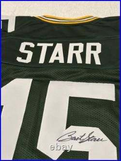 Bart Starr Green Bay Packers Signed Football Jersey with COA