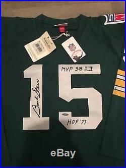 Bart Starr Signed Autographed M & N Green Bay Packers Jersey Tristar HOF SB MVP