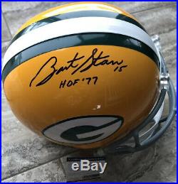 Bart Starr Signed Green Bay Packers Full Size Helmet Autographed Packers PSA COA