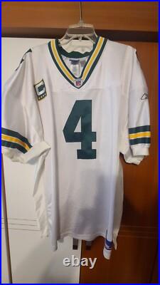 Brett Favre 2007 Green Bay Packers NFL Reebok Authentic Road Jersey Size 54