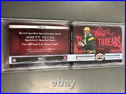 Brett Favre 2008 Topps Triple Threads Patch Relic Booklet #8/9 Green Bay Packers