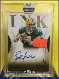 Brett Favre 2016 Panini Immaculate Collection Honors Ink Auto 3/3 #34 Packers