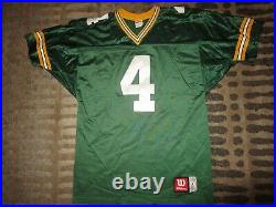 Brett Favre #4 Green Bay Packers Wilson Premier Sewn NFL Jersey LG Large Mens