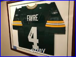 Brett Favre Framed and Autographed Green Bay Packers Jersey withCOA