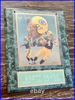 Brett Favre Green Bay Packers Christopher Paluso Metal Litho Plaque Collectible