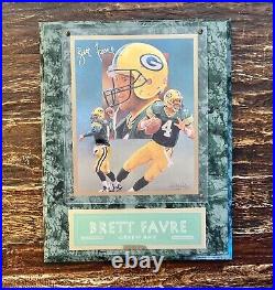 Brett Favre Green Bay Packers Christopher Paluso Metal Litho Plaque Collectible