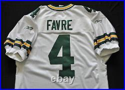 Brett Favre Green Bay Packers Reebok White Jersey Authentic On Field 48 Sewn XL