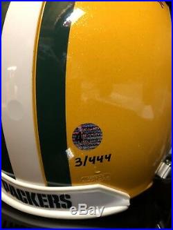 Brett Favre Greenbay Packers L/E #3 Of 444 Auto + Stat Onfield Proline Helmet
