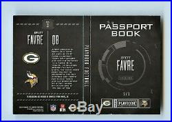 Brett Favre Logo Patch Booklet 2016 Playbook Full Viking Head Packers 2/3 Rare