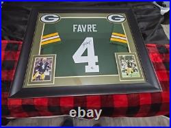 Brett Favre Signed Custom Framed Green Bay Packers Jersey Display Favre Brett Favre Signed Custom Framed Green Bay Packers Jersey Display Favre