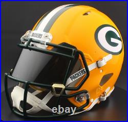 CUSTOM GREEN BAY PACKERS Full Size NFL Riddell SPEED Football Helmet