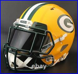 CUSTOM GREEN BAY PACKERS NFL Riddell Speed AUTHENTIC Football Helmet
