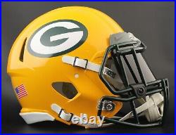 CUSTOM GREEN BAY PACKERS NFL Riddell Speed AUTHENTIC Football Helmet