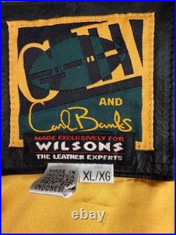 Carl Banks Green Bay Packers Genuine Leather Jacket XL Super Bowl Free Shipping