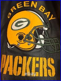 Carl Banks Green Bay Packers Genuine Leather Jacket XL Super Bowl Free Shipping