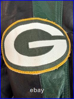 Carl Banks Green Bay Packers Genuine Leather Jacket XL Super Bowl Free Shipping