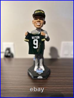 Christian Watson Green Bay Packers Draft Day FoCo Autographed Bobblehead