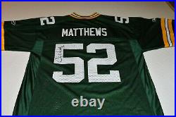 Clay Matthews AUTOGRAPHED NFL On Field Green Bay Packers Jersey (Large size)