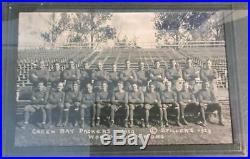Curly Lambeau 1929 World Champion Green Bay Packers Trophy & Team Photo