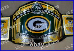 Custom Green Bay Packers Championship Belt Adult Size 2mm Brass Custom Green Bay Packers Championship Belt Adult Size 2mm Brass