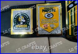 Custom Green Bay Packers Championship Belt Adult Size 2mm Brass Custom Green Bay Packers Championship Belt Adult Size 2mm Brass