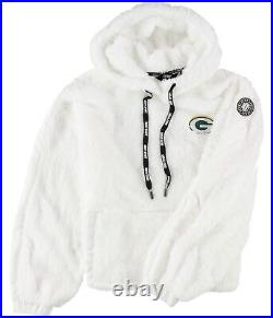DKNY Womens Green Bay Packers Jacket, White, Small