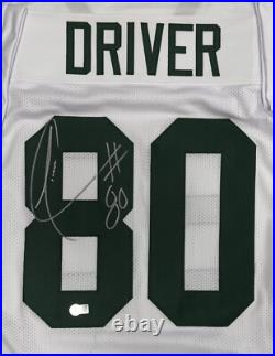 DONALD DRIVER Green Bay Packers Signed Custom Replica White Jersey AUTO BAS DONALD DRIVER Green Bay Packers Signed Custom Replica White Jersey AUTO BAS