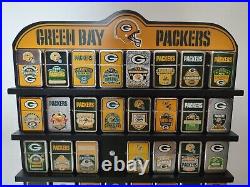 Danbury Mint Green Bay Packers Championship Lighter Collection Display