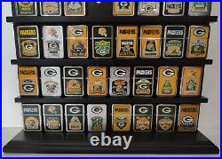 Danbury Mint Green Bay Packers Championship Lighter Collection Display