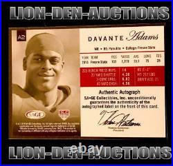 Davante Adams 2014 Sage Gold Full Name Autograph Xrc Rookie NFL Jersey#17/50 1/1