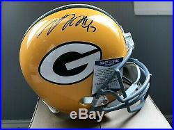 Davante Adams Autographed Full Size Helmet Beckett Authentic Replica Packers