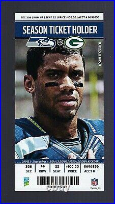 Davante Adams NFL Debut 2014 Green Bay Packers @ Seahawks Full Ticket 9/4