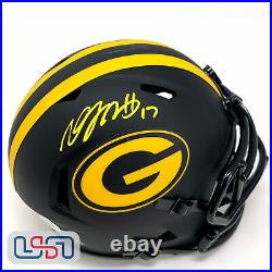 Davante Adams Signed Autographed Green Bay Packers Eclipse Mini Helmet JSA Auth