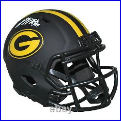 Davante Adams Signed Green Bay Packers Mini Eclipse Speed Football Helmet Becke
