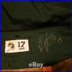 Davante Adams autographed signed Green Bay Packers Game Used Equipment Bag NFL